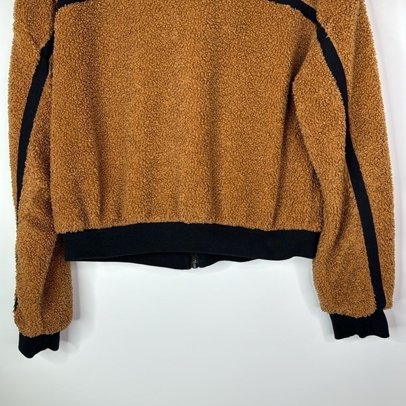 Fabletics Reversible Brown Black Teddy Jacket Size Small - Picture 6 of 7